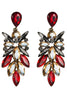 Load image into Gallery viewer, Red Beaded Drop Earrings