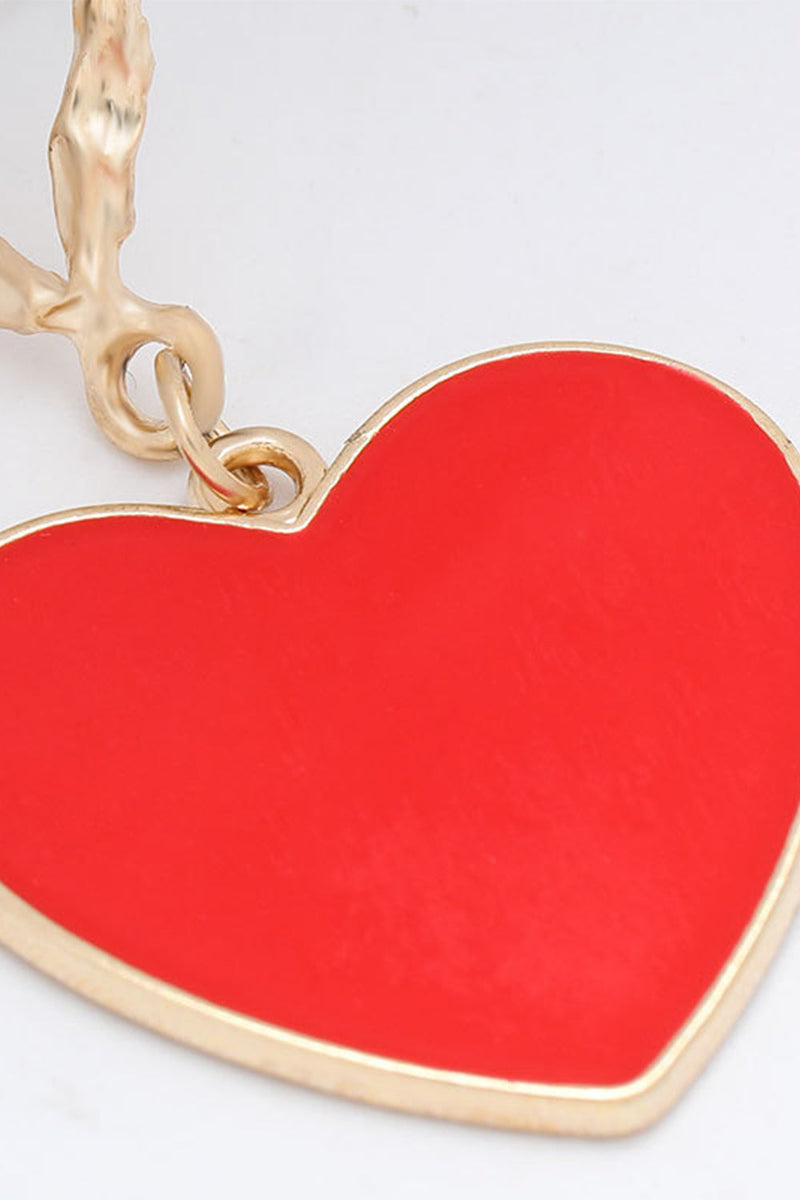 Load image into Gallery viewer, Red Heart Earrings