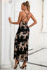Load image into Gallery viewer, Sheath Spaghetti Straps Black Long Prom Dress with Slit