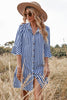 Load image into Gallery viewer, Navy Striped Summer Casual Dress