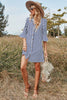 Load image into Gallery viewer, Navy Striped Summer Casual Dress