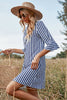 Load image into Gallery viewer, Navy Striped Summer Casual Dress