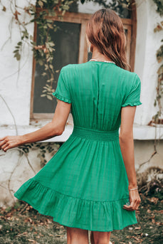 Green Vintage Summer Boho Dress