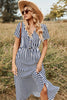 Load image into Gallery viewer, Navy Striped Dress Summer Casual Dress