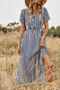 Load image into Gallery viewer, Navy Striped Dress Summer Casual Dress