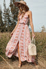 Load image into Gallery viewer, Flower Print Halter Summer Boho Dress