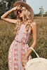 Load image into Gallery viewer, Flower Print Halter Summer Boho Dress