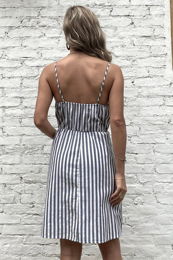 Spaghetti Straps Grey Summer Dress