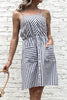 Load image into Gallery viewer, Spaghetti Straps Grey Summer Dress