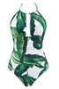 Load image into Gallery viewer, Flower One Piece Halter Swimwear