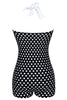 Load image into Gallery viewer, Plus Size Black and White Polka Dots Swimwear Shorts