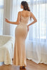 Load image into Gallery viewer, Blush Mermaid Prom Dress with Sequins and Slit