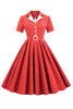 Load image into Gallery viewer, Retro Style Red Plaid 1950s Dress