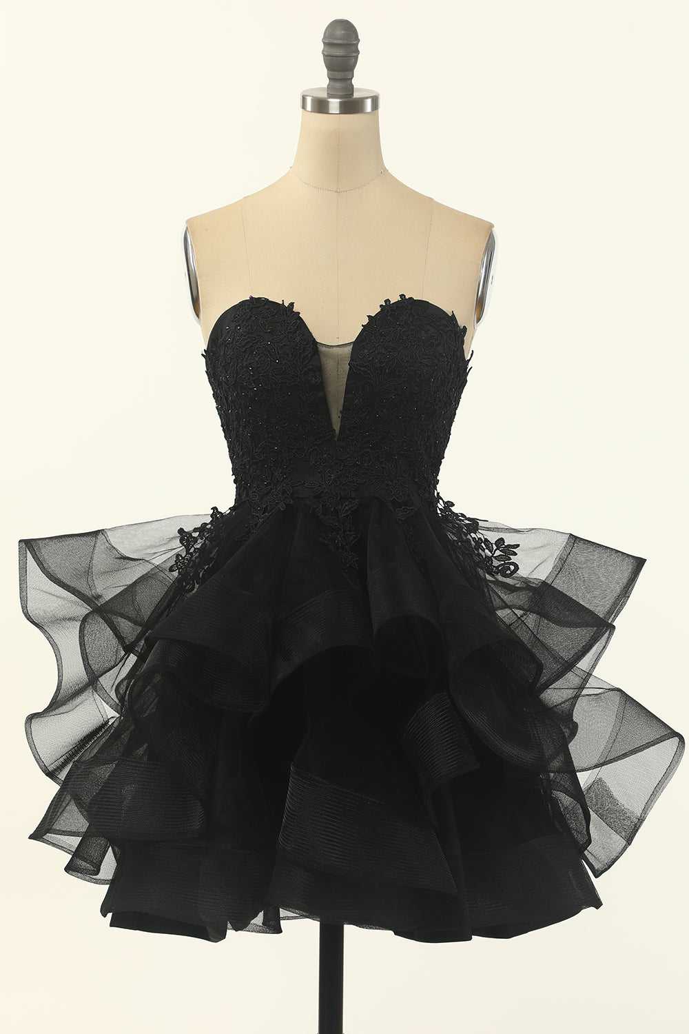 Strapless Tulle Little Black Dress