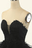 Load image into Gallery viewer, Strapless Tulle Little Black Dress