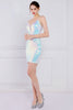 Load image into Gallery viewer, Dazzle light White Mini Bodycon Sequined Cocktail Dress