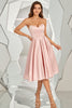 Load image into Gallery viewer, Blush Sweetheart Satin A-Line Graduation Dress