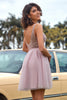Load image into Gallery viewer, Blush Tulle &amp; Sequins Cute Cocktail Dress