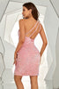 Load image into Gallery viewer, Sky Blue One Shoulder Sequin Graduation Dress