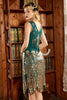 Load image into Gallery viewer, Sheath V-Neck Dark Green Sequins 1920s Dress