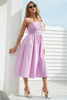 Load image into Gallery viewer, A Line Spaghetti Straps Purple Summer Dress