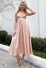 Load image into Gallery viewer, Blush Spaghetti Straps Sequins Prom Dress with Slit