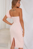 Load image into Gallery viewer, Pink One Shoulder Bodycon Cocktail Dress with Ruffles