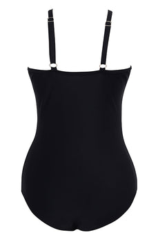 One Piece Halter Black Swimwear