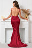 Load image into Gallery viewer, Black Backless Mermaid Prom Dress