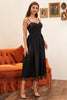 Load image into Gallery viewer, Black Spaghetti Straps Prom Dress