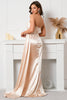 Load image into Gallery viewer, Champagne One Shoulder Mermaid Prom Dress