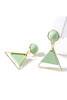 Load image into Gallery viewer, Green Geometric Fashion Earrings