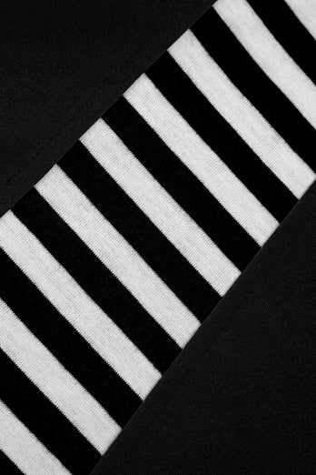 Black Stripes 1950s Swing Dress