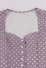 Load image into Gallery viewer, Purple Polka Dots 1950s Dress with Belt