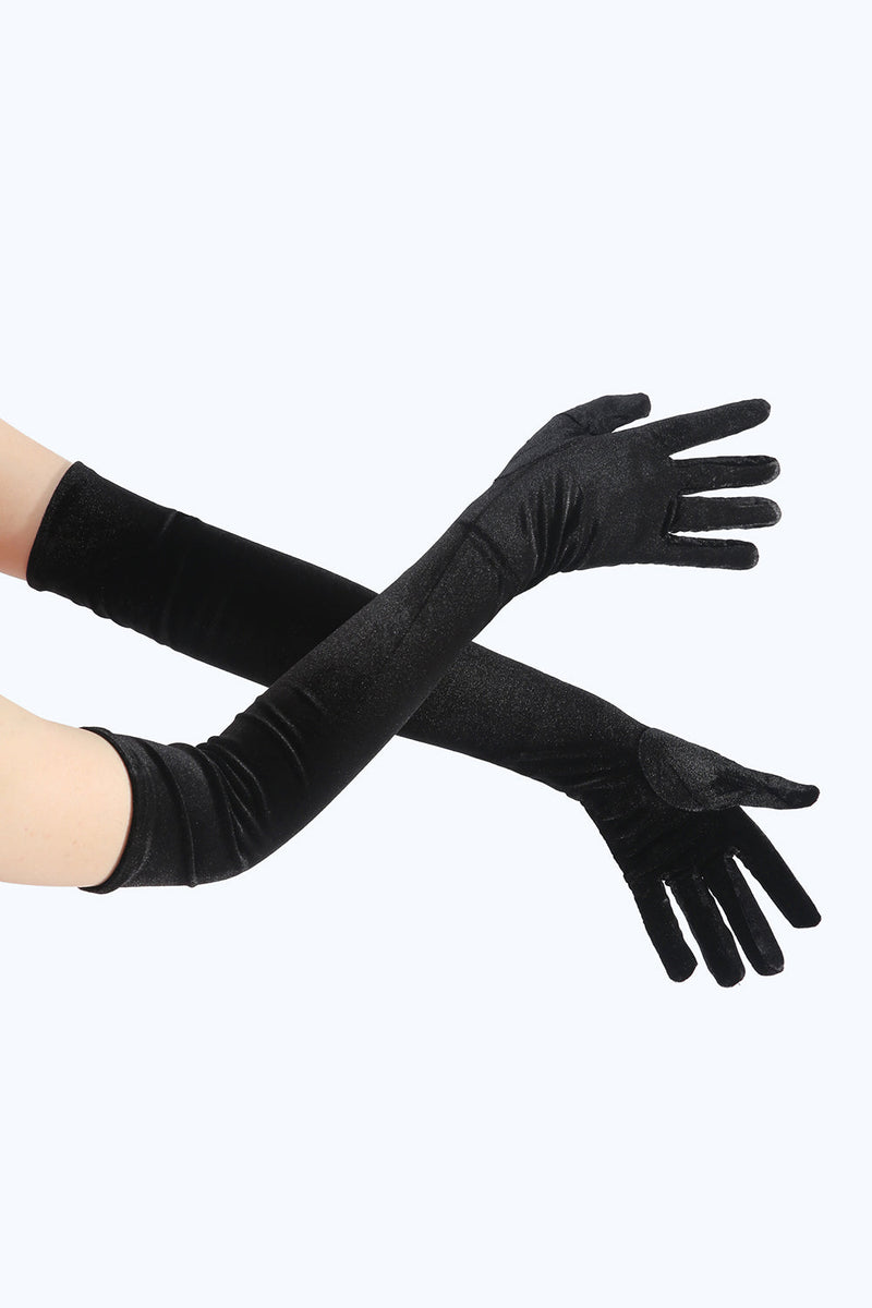 Load image into Gallery viewer, Black 1920s Party Gloves