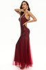 Load image into Gallery viewer, Black Sequin Spaghetti Straps Sheath Prom Dress