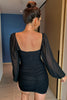 Load image into Gallery viewer, Black Long Sleeves Bodycon Little Black Dress