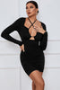 Load image into Gallery viewer, Long Sleeves Halter Mini Dress with Ruffles