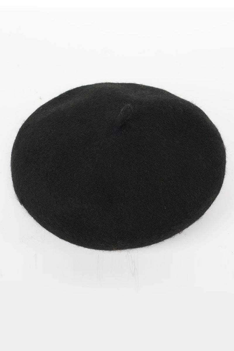 Load image into Gallery viewer, Black Wool Beret