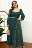 Load image into Gallery viewer, Plus Size Dark Green Printed Mother of the Bride Dress