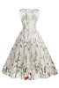 Load image into Gallery viewer, Jewel Neck Light Khaki Vintage Dress with Embroidery