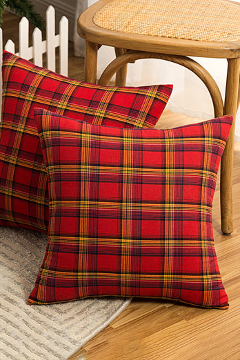 Christmas Gift Plaid Pillow