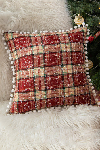 Christmas Gift Plaid Pillow