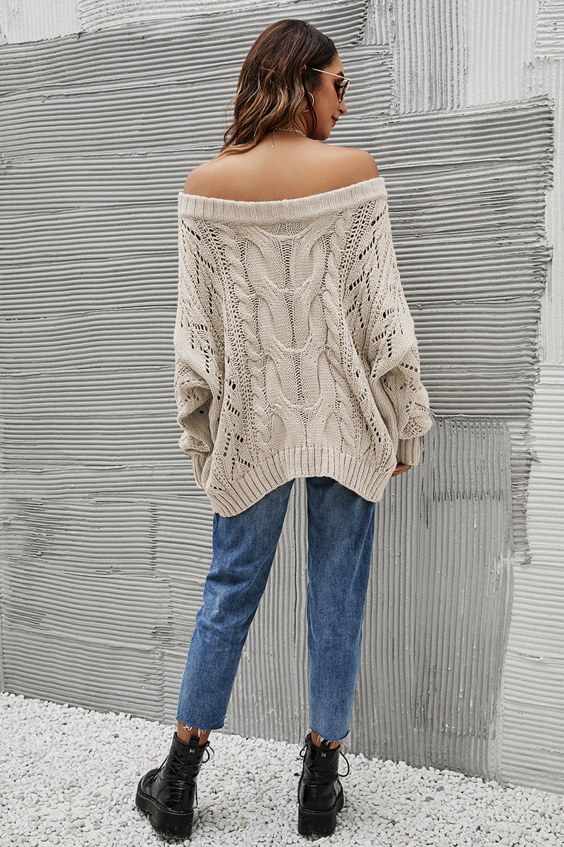 Load image into Gallery viewer, Off the Shoulder Loose Knitted Sweater