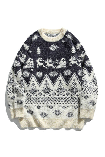 Loose Christmas Cartoon Pattern Sweater