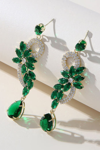 Rhinestone Beaded Prom Earrings