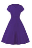 Load image into Gallery viewer, Jewel Blue 1950s Dress with Keyhole