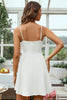 Load image into Gallery viewer, White Open Back Spaghetti Straps Graduation Dress