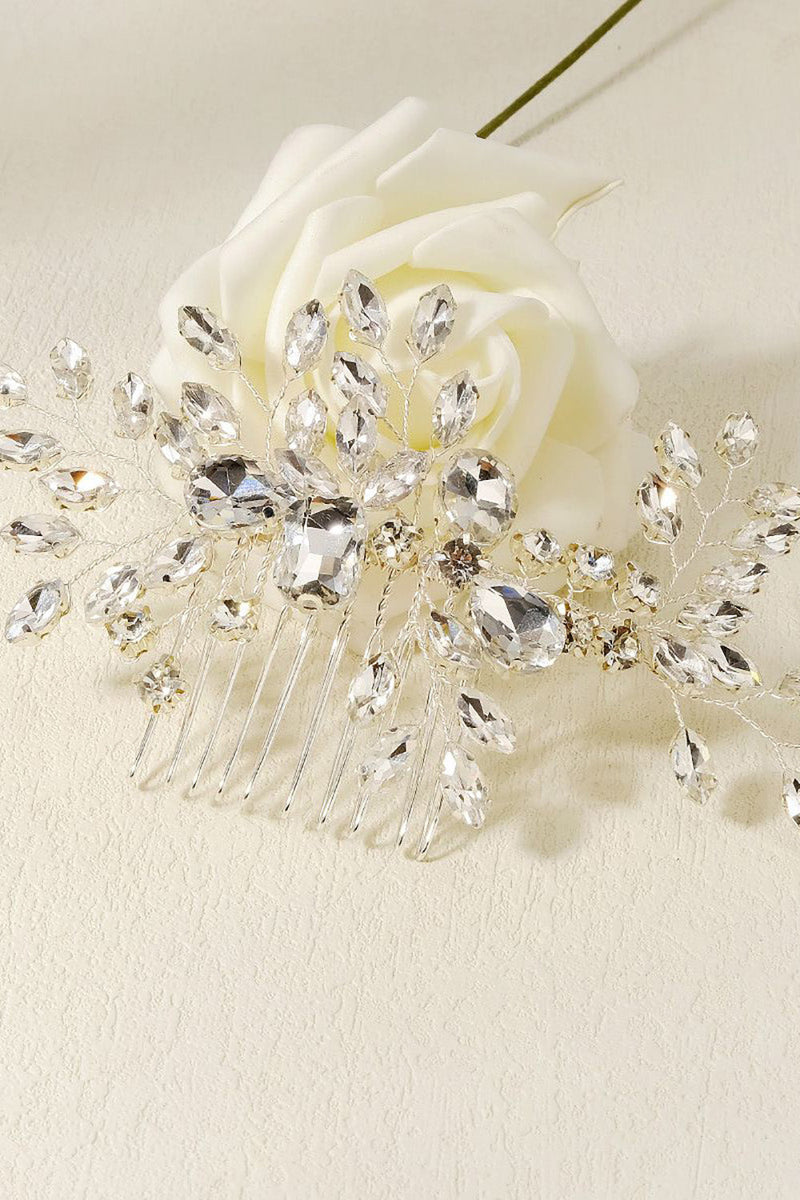 Load image into Gallery viewer, Handmade Crystal Flower Bridal Headpiece