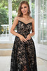 Load image into Gallery viewer, Black High-low Sleeveless Lace Dress